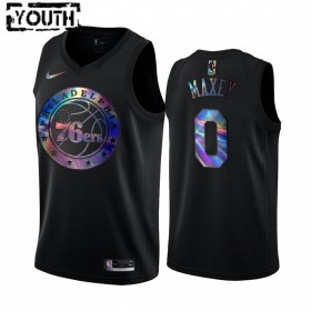 Dres Philadelphia 76ers Tyrese Maxey 0 Iridescent HWC Collection Swingman - Dječji